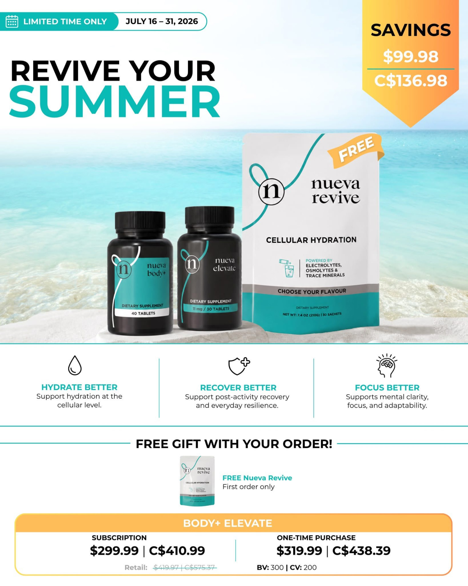 Body+ Elevate pack